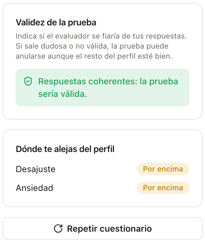 Opositandos: panel de validez