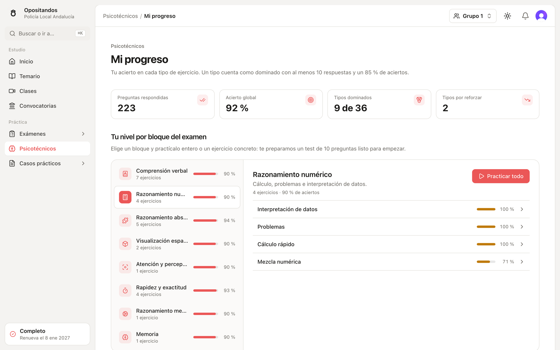Opositandos: mi progreso